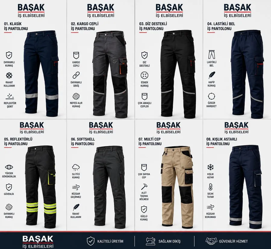 Başak İş Elbiseleri iş pantolonu modelleri